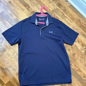 Under Armour Blue and Gray Polo Shirt